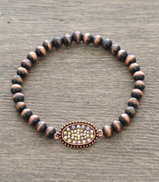 Navajo Pearl w/Stone Bracelet
