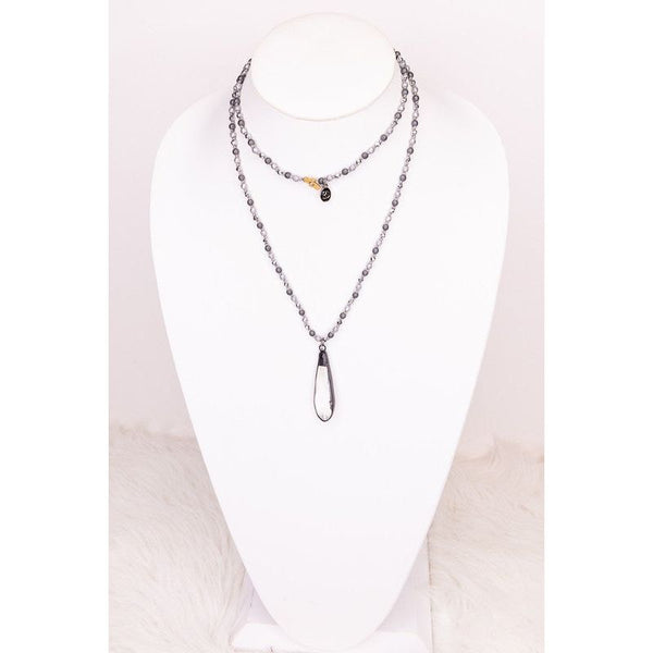 Heather Necklace in Gray/Silver