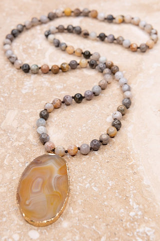 Tanya Necklace Bamboo Agate