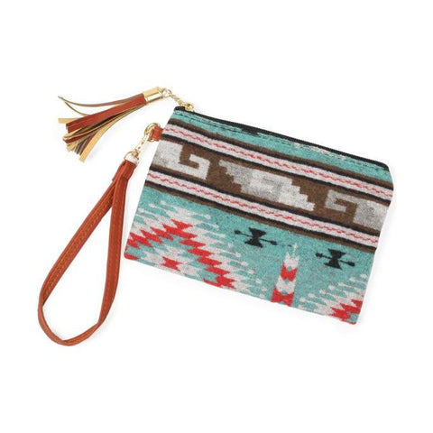 Wool Wristlet Aztec Design