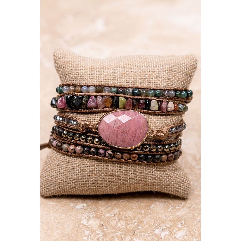 Kelly Wrap Bracelet Rose Multi