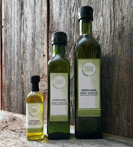 Lemon Basil and Garlic Infused Olive Oil: 60mL