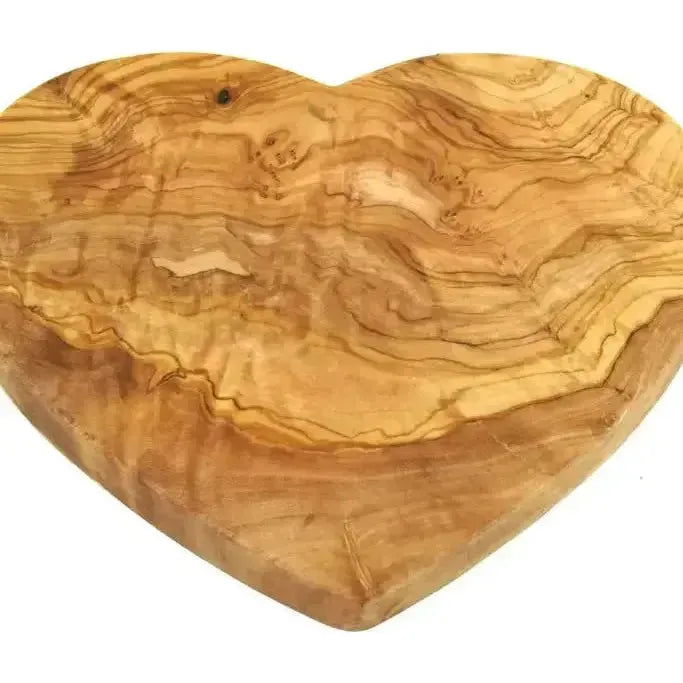 Small Heart Breakfast Board, 22 x 20 cm, Olive Wood, Shipped from Germany
