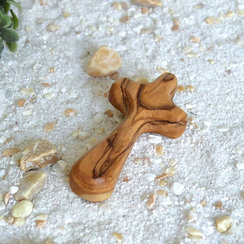 Olive Wood Hand Cross, Wood from Germany