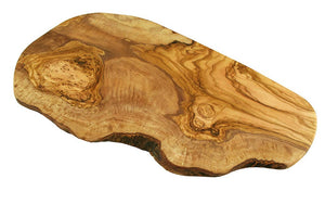 Natural cut cutting board 45 cm olive wood, shipped from Germany