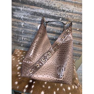 Gator Print Hobo Bag with Matching Wallet