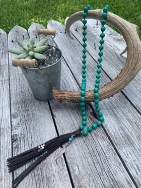 Green Turquoise Beaded Necklace