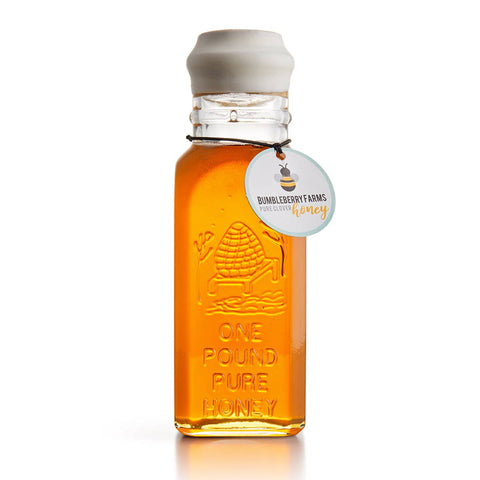 Pure Clover Honey in Wax-Dipped Embossed Honey Jar