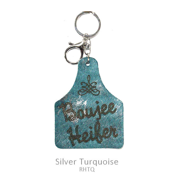 Boujee Heifer Leather Keychain