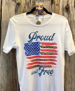 Proud and Free Flag Tee