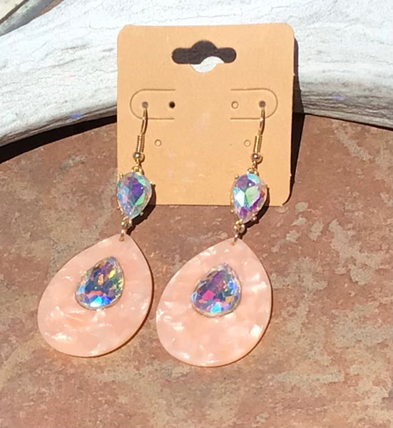 Double Crystal Drop Earrings