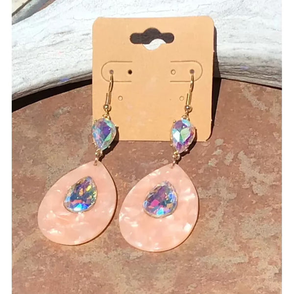 Double Crystal Drop Earrings