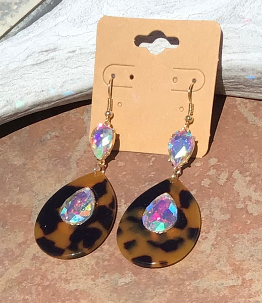 Double Crystal Drop Earrings