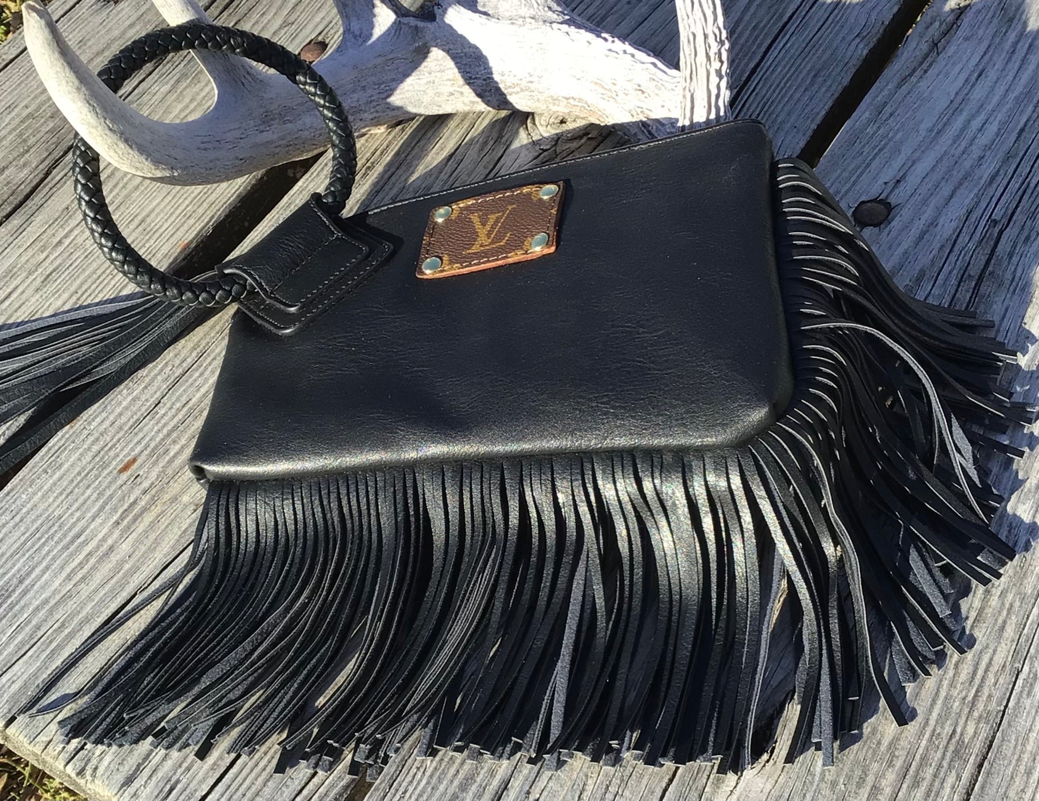 Upcycled LV + Cowhide Wristlet Wallet – Grit + Gals Boutique