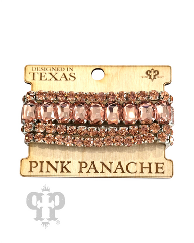 Pink rhinestone bracelet set, Pink Panache