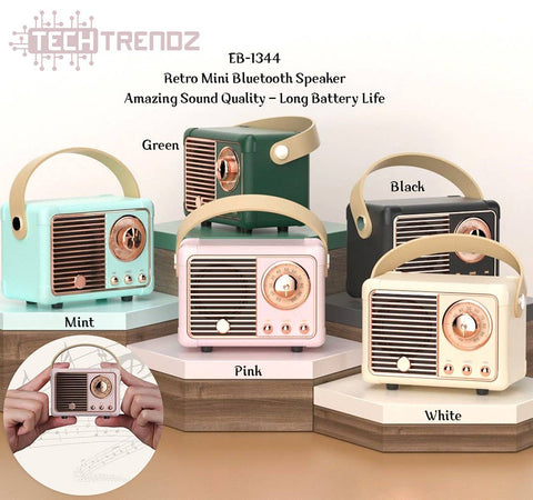 Tech Trendz - Vintage Bluetooth Speaker: Green