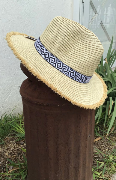 Summer Straw Hat with Fringe