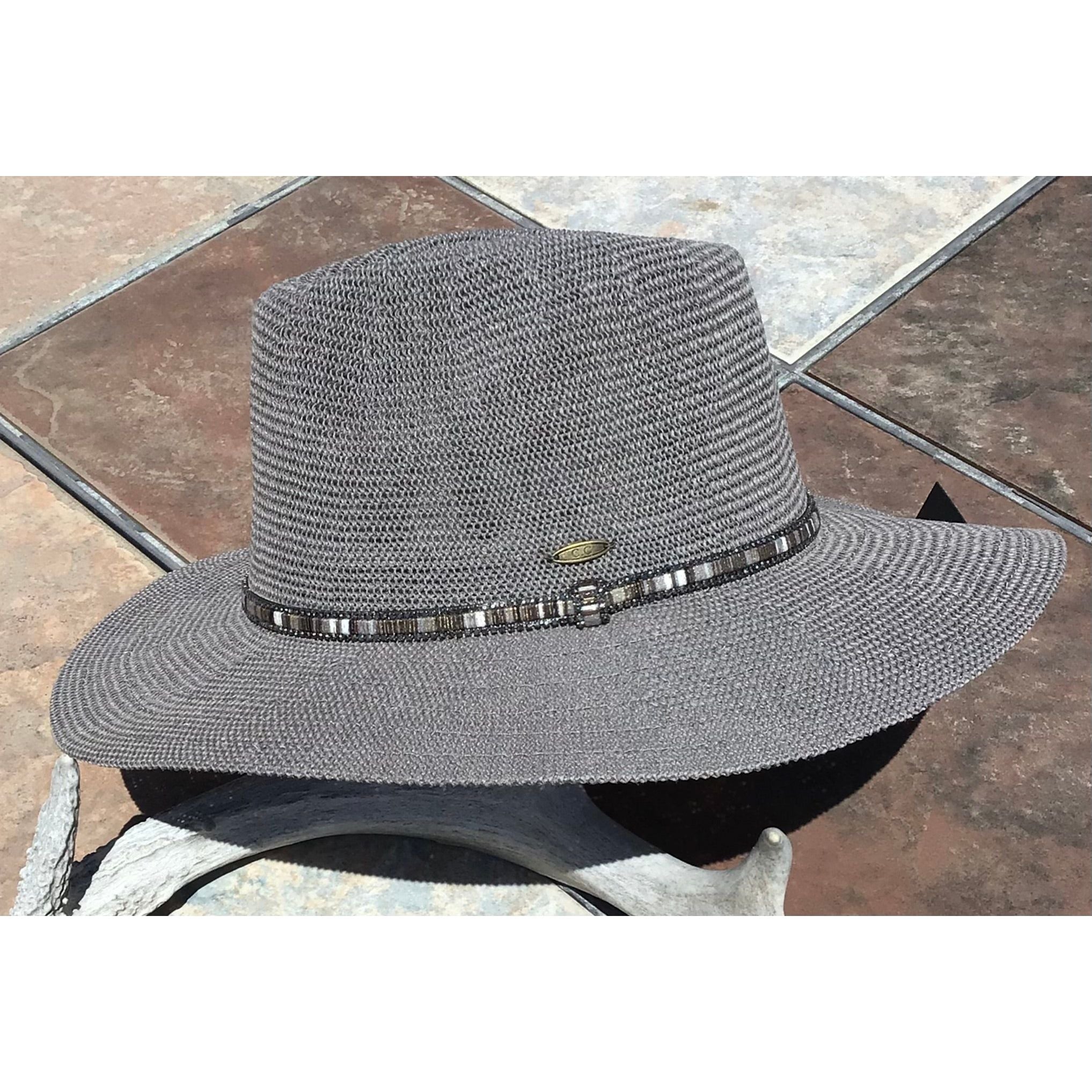 CC Straw Hats with Blingy Bands