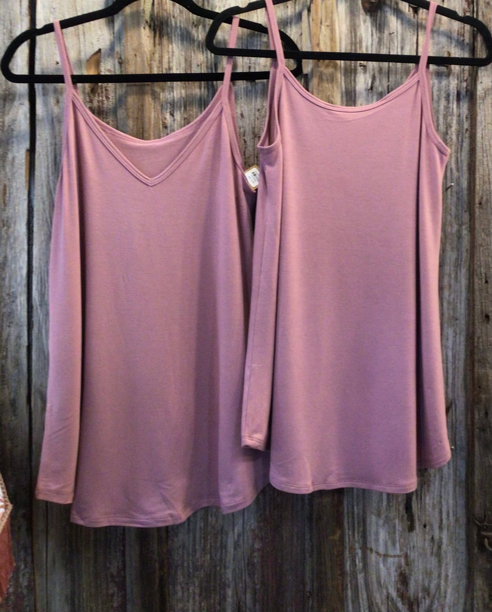 Front and Back Reversible Spaghetti Cami, Light Rose